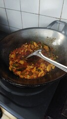 Cooking meal for family dinner