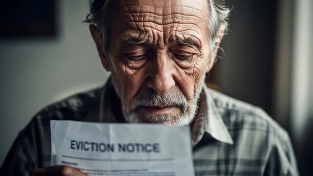 Elderly Man Receives Eviction Notice Heartbreaking Scene.