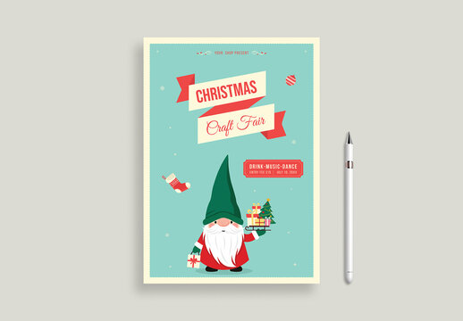 Festive Christmas Craft Sale and Fair Flyer