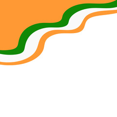 Indian Flag Ribbon Corner Border