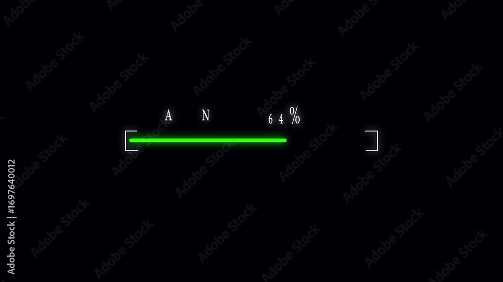Aufkleber green progress bar loading screen animation twenty five percent hud interface digital modern design.