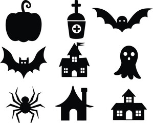 Halloween Icons Collection Silhouette