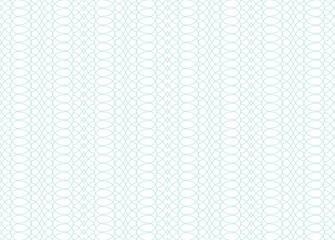 Geometric seamless pattern of lines. White and green background, Seamless vector texture for certificates, banknotes. Watermark design