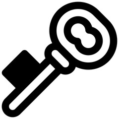 Escape room. Outlined stroke vector icon with black-filled details.