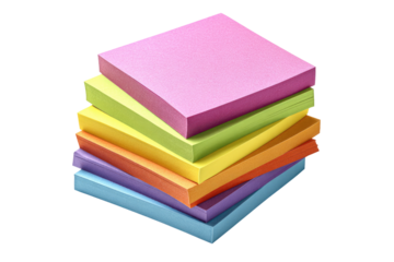 Stack of colorful sticky notes