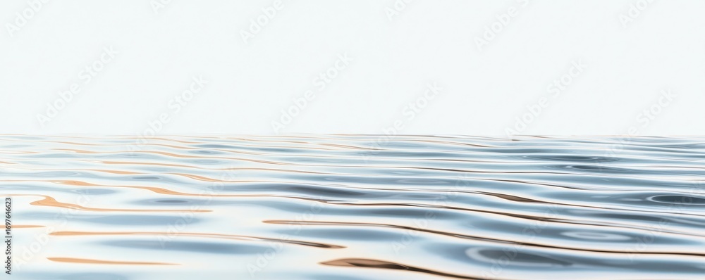 Aufkleber a serene image of gentle water waves reflecting soft colors, creating a calming atmosphere and minim