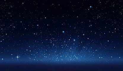 Starry night sky, deep blue hues