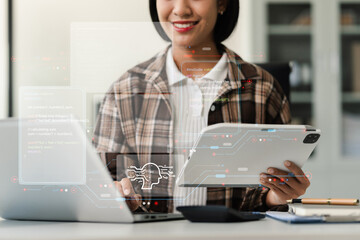 Modern digital learning, courses for developing new skills and e-learning.