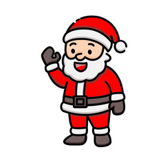 Santa Waving with Christmas Cheer