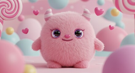 Fototapeta premium Pink Monster