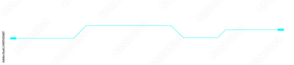 Poster hud futuristic technology line frame design element template
