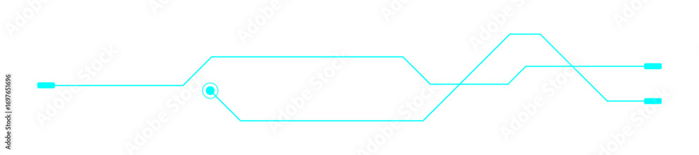 Poster hud futuristic technology line frame design element template