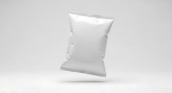 Blank Floating Realistic Snack Bag Mockup