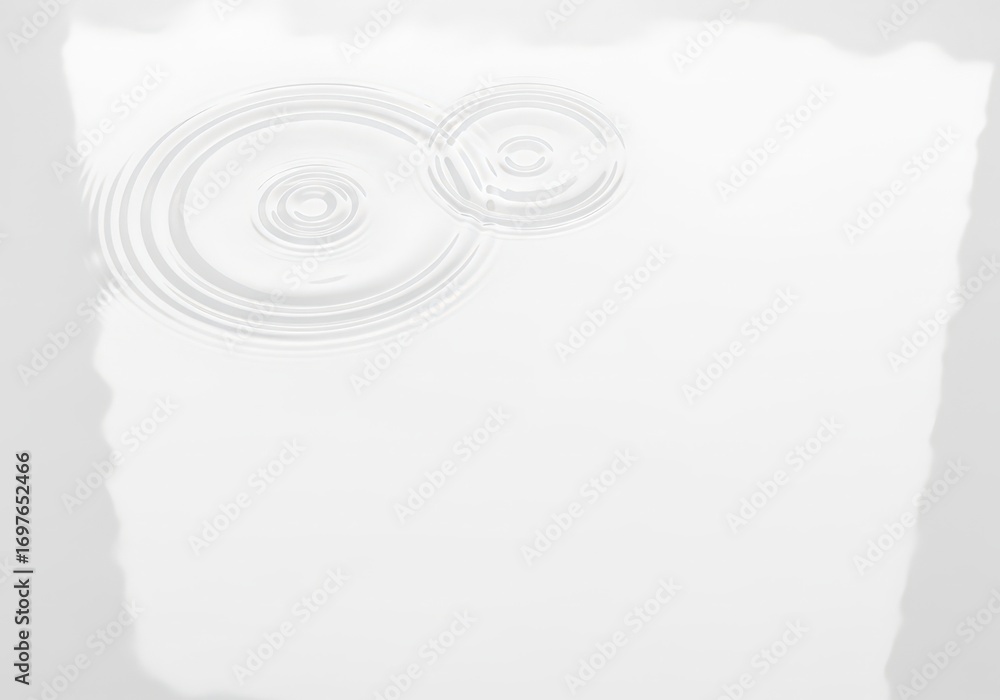 Poster minimalistic white water surface with elegant ripple patterns