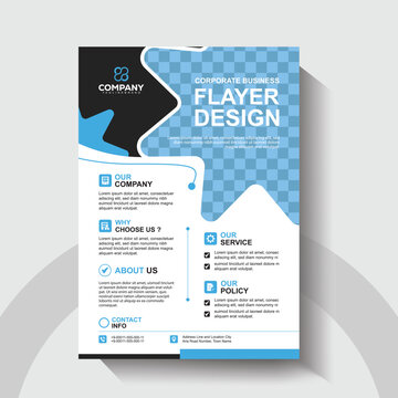 Creative Corporate Business Flyer Template. Professional Marketing Layout Design.
