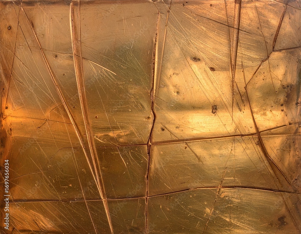 Poster Intricate Patterns of Amber Fossil with Light Reflections and Texture