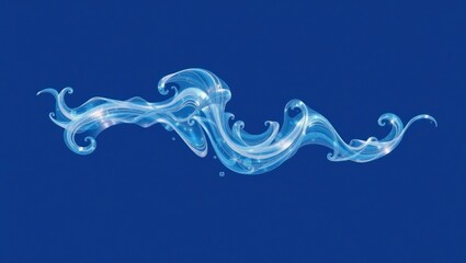 Elegant Blue Water Splash Illustration Art