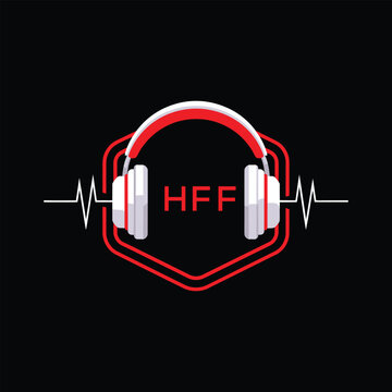 HFF  Headphone Company logo. HFF Modern Music logo design for entrepreneur and business. HFF Entertainment Branding best icon.
