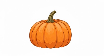 Cartoon Pumpkin Illustration: Autumn Harvest & Halloween Theme
