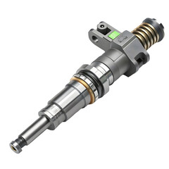Fuel injector isolated on transparent background, a crucial component for engine
