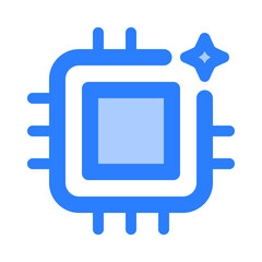 Chipset icon. processor, cpu, microchip, circuit, hardware, semiconductor, motherboard, technology, silicon. Vector Icon Illustration