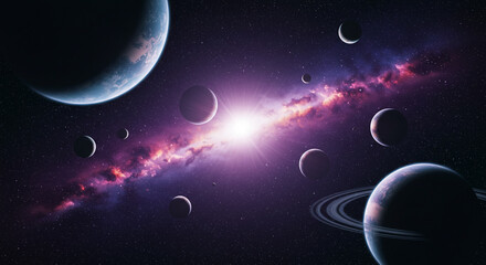 Distant Planets Cosmic Landscape With