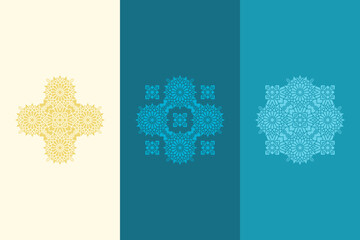 Complicated Islamic geometric vector art with elegant, floral inspired pattern. Great for decoration and background