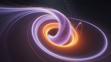 Mesmerizing swirl of glowing light energy in abstract cosmic motion, perfect digital art background for futuristic and creative projects, Vibrant vortex of flowing neon waves, Vector, Digital Arts