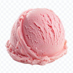 realistic delicious scoop of  vanilla ice cream in in different color style isolated on transparent background