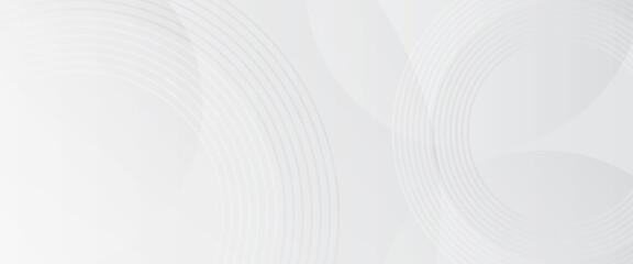 White geometric abstract background overlap layer on bright space with lines effect decoration. circle background.