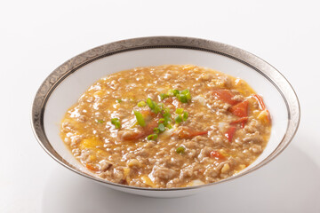 豚ひき肉とトマトの卵あんかけ