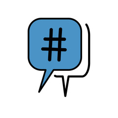Social Media Hashtag Chat Icon