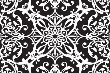 Mandala Damask Rectangle SVG Set
