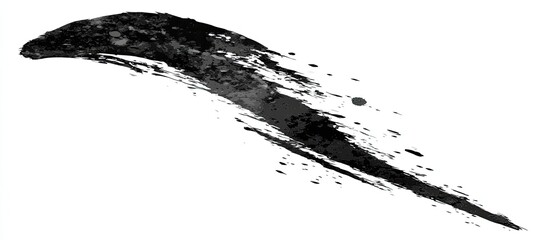 Abstract black paint stroke