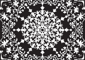 Obraz premium Mandala Damask Rectangle SVG Set 