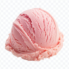 realistic delicious scoop of  vanilla ice cream in in different color style isolated on transparent background