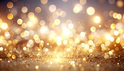 Golden bokeh brilliance: An ethereal dance of light and shadow, creating a festive glow