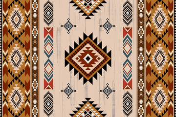 Geometric vector seamless pattern.ornament. Ethnic South Western decor style. Boho geometric ornament.blanket, rug. Woven carpet illustration
