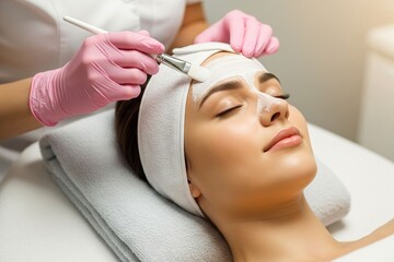 Client Enjoying a Soothing Clay Mask Application