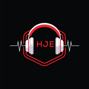 HJE  Headphone Company logo. HJE Modern Music logo design for entrepreneur and business. HJE Entertainment Branding best icon.
