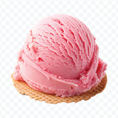 realistic delicious scoop of  vanilla ice cream in in different color style isolated on transparent background