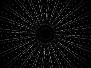 Abstract futuristic dark black background with circular wave design. Realistic 3d wallpaper with modern digital patterns. Perfect background for posters, websites, brochures, banners, apps, etc.