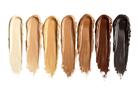 Foundation swatches in various shades - Powered by Adobe