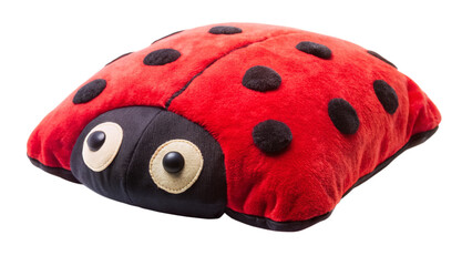 Fototapeta premium ladybug pillow on a white background