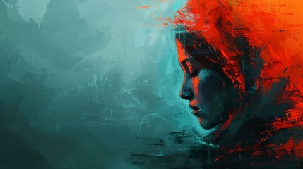 solitude, dépression, replis sur soi, illustration sur le thème de la santé mentale