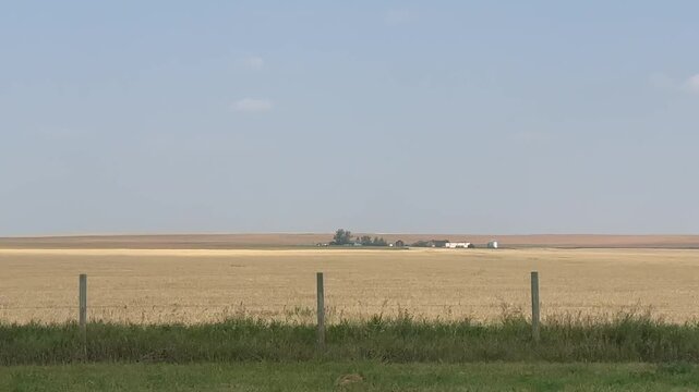Agricultural Alberta Scenery Captured Mid Drive