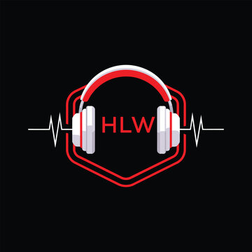HLW  Headphone Company logo. HLW Modern Music logo design for entrepreneur and business. HLW Entertainment Branding best icon.
