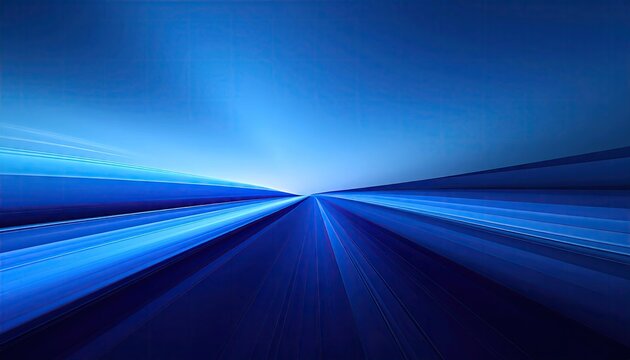 Abstract Blue Road Leading to Light