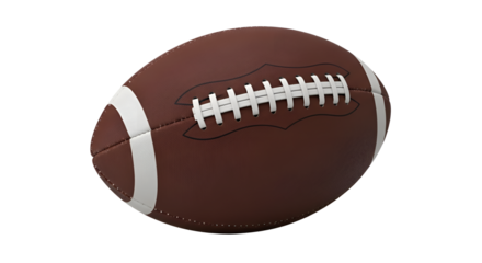 American football ball close-up isolated PNG with Transparent Background