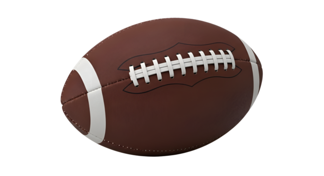 American football ball close-up isolated PNG with Transparent Background
